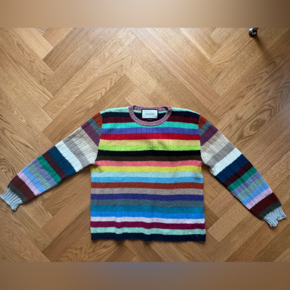 GUCCI Rainbow Stripe Cashmere Sweater